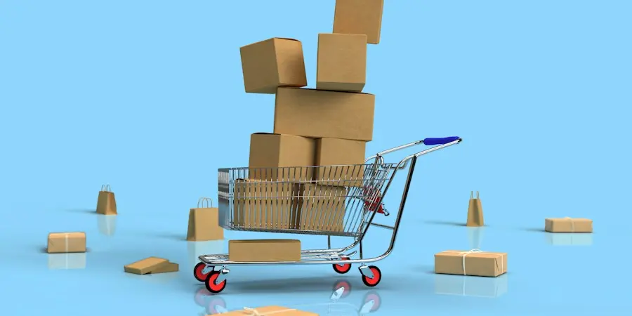Shopping cart and delivery packages